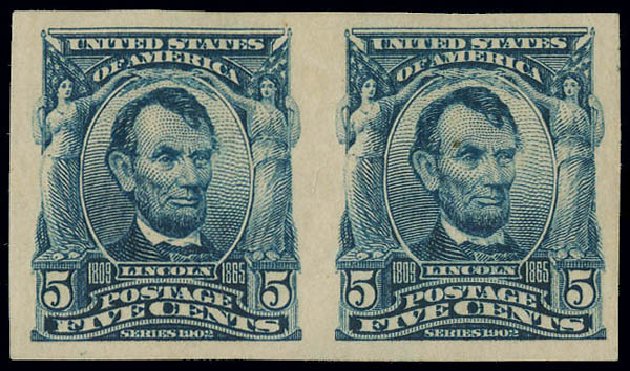 Price of US Stamp Scott Catalog #315 - 1908 5c Lincoln Imperf. Matthew Bennett International, Jun 2008, Sale 328, Lot 860
