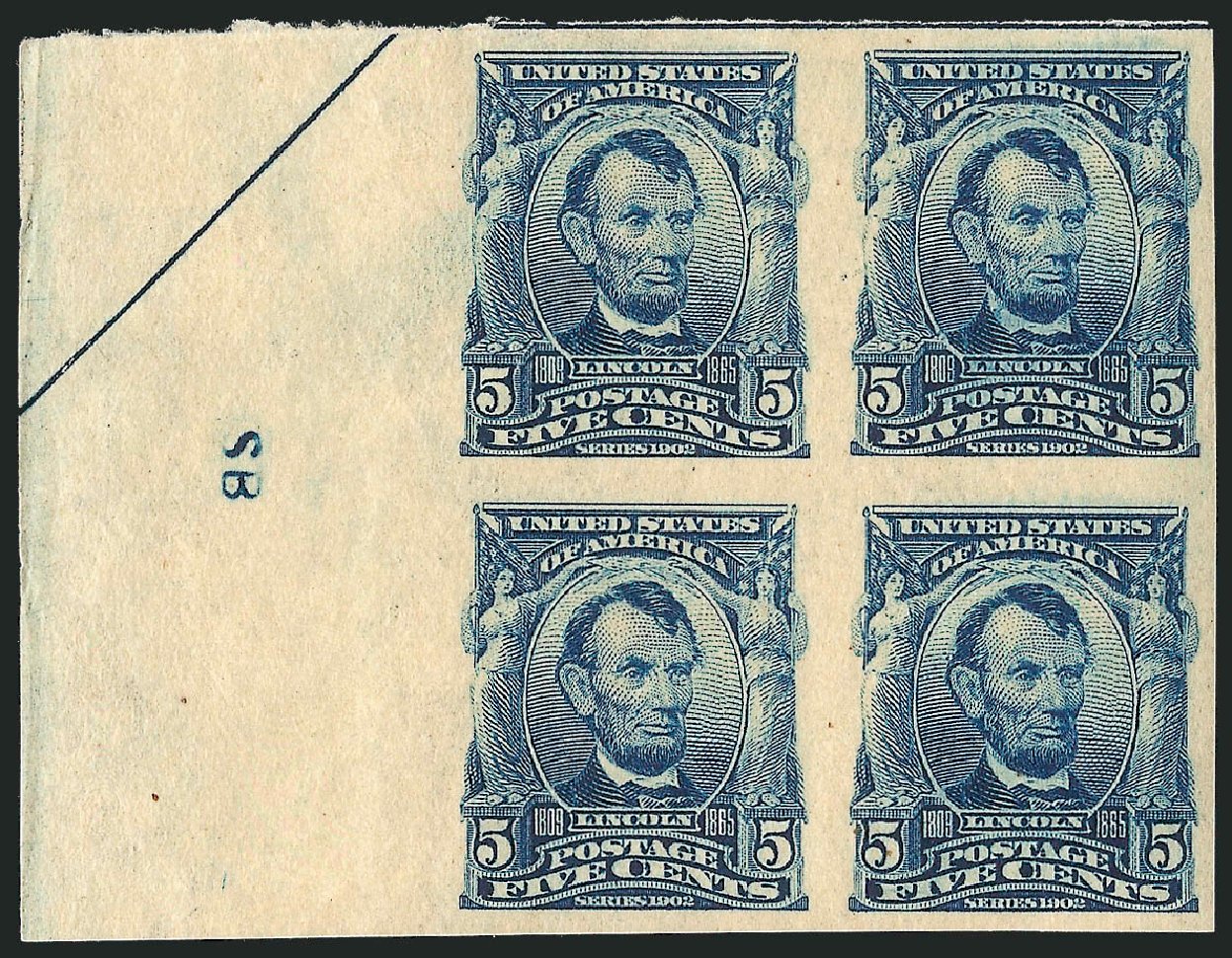 Price of US Stamps Scott 315: 5c 1908 Lincoln Imperf. Robert Siegel Auction Galleries, Mar 2012, Sale 1021, Lot 480