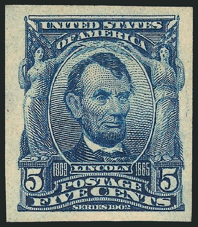 Costs of US Stamp Scott Cat. 315 - 1908 5c Lincoln Imperf. Robert Siegel Auction Galleries, Jun 2011, Sale 1011, Lot 681