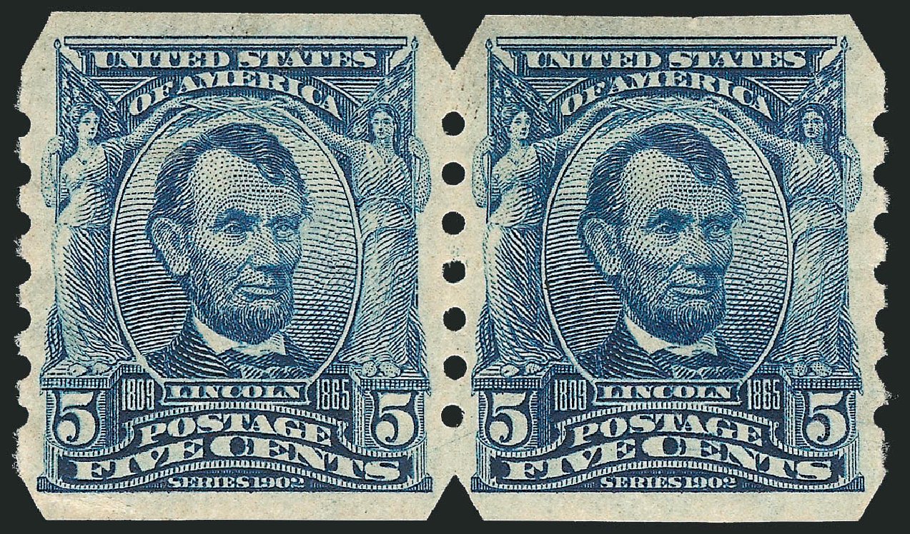 US Stamps Value Scott Catalogue #315 - 5c 1908 Lincoln Imperf. Robert Siegel Auction Galleries, Jun 2011, Sale 1011, Lot 684