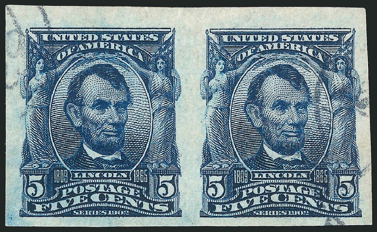 Price of US Stamps Scott Catalogue 315 - 1908 5c Lincoln Imperf. Robert Siegel Auction Galleries, Oct 2012, Sale 1032, Lot 3444