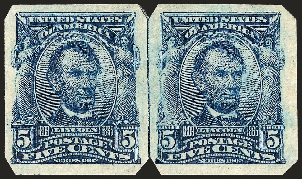 Price of US Stamps Scott Catalog 315: 5c 1908 Lincoln Imperf. Robert Siegel Auction Galleries, Dec 2008, Sale 967, Lot 4614