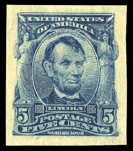 Cost of US Stamp Scott Catalog 315 - 1908 5c Lincoln Imperf. Matthew Bennett International, Sep 2012, Sale 345, Lot 312