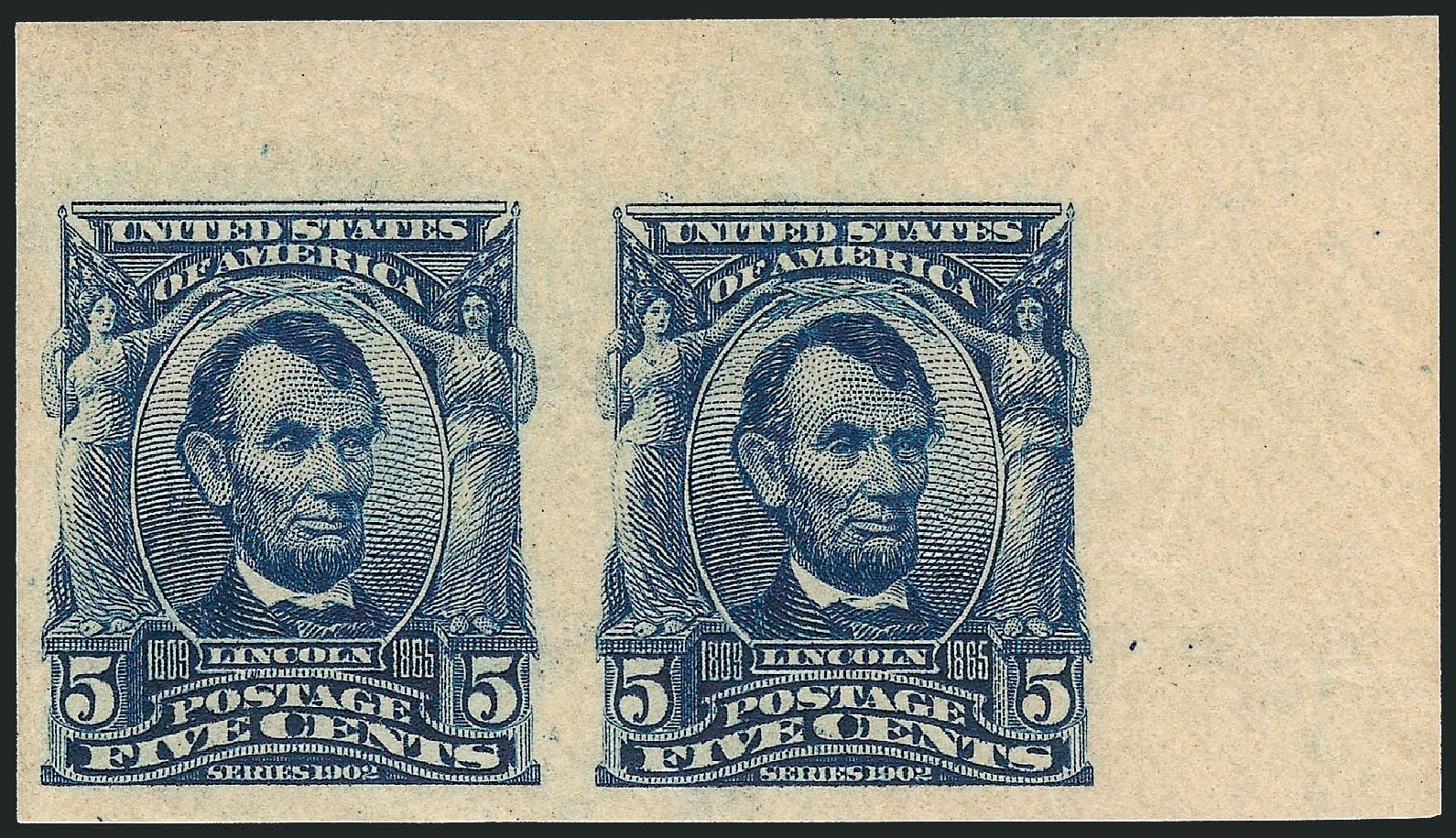 US Stamp Price Scott Catalog #315: 1908 5c Lincoln Imperf. Robert Siegel Auction Galleries, Mar 2012, Sale 1019, Lot 702
