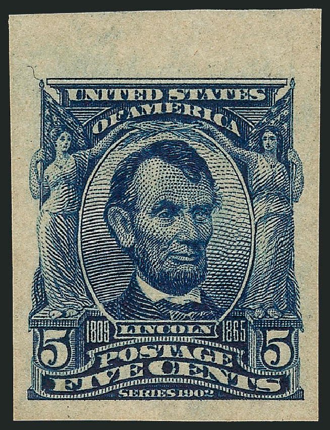 Price of US Stamps Scott #315 - 5c 1908 Lincoln Imperf. Robert Siegel Auction Galleries, Feb 2015, Sale 1093, Lot 42