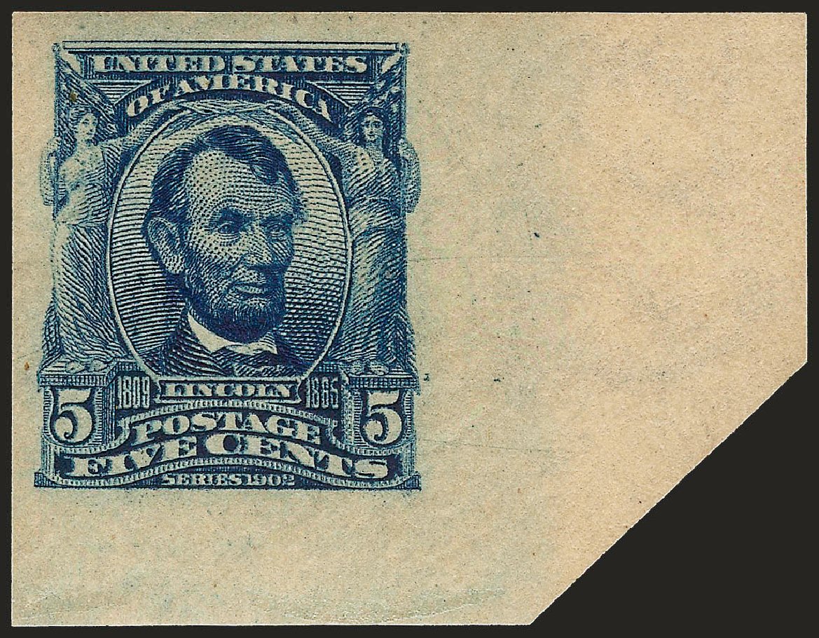 US Stamps Price Scott Catalog 315: 1908 5c Lincoln Imperf. Robert Siegel Auction Galleries, Sep 2009, Sale 968B, Lot 392
