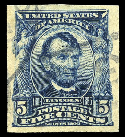 Costs of US Stamp Scott Catalog #315: 1908 5c Lincoln Imperf. Matthew Bennett International, May 2014, Sale 350, Lot 463