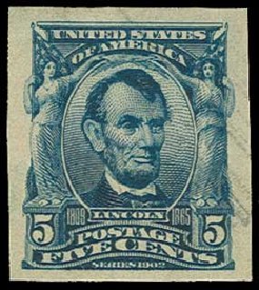 Prices of US Stamp Scott Catalog # 315: 5c 1908 Lincoln Imperf. H.R. Harmer, Jun 2015, Sale 3007, Lot 3303