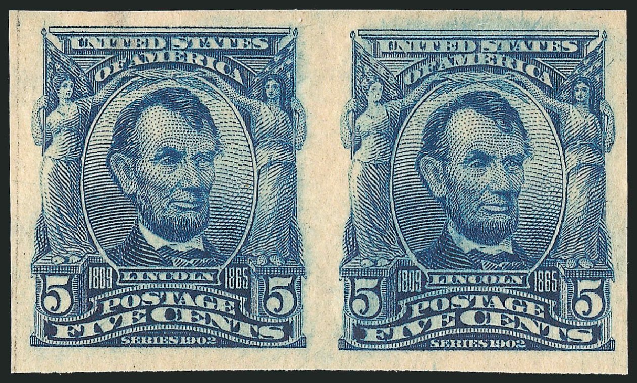 Costs of US Stamps Scott #315: 1908 5c Lincoln Imperf. Robert Siegel Auction Galleries, Dec 2013, Sale 1062, Lot 493