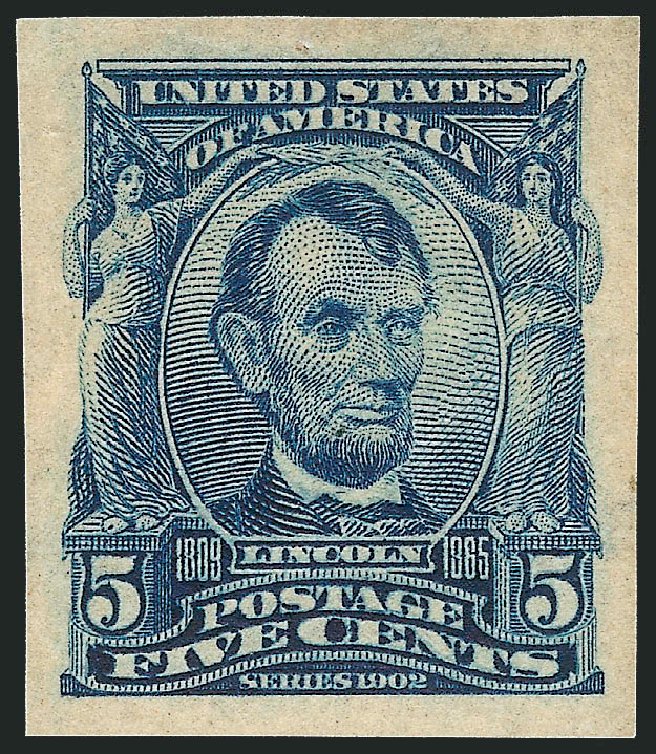 Price of US Stamp Scott Catalogue #315 - 1908 5c Lincoln Imperf. Robert Siegel Auction Galleries, Apr 2015, Sale 1096, Lot 553