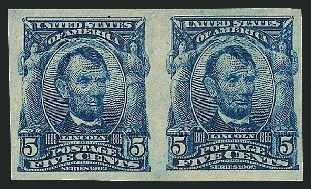 Price of US Stamps Scott Catalog #315: 5c 1908 Lincoln Imperf. Robert Siegel Auction Galleries, Mar 2011, Sale 1007, Lot 2616