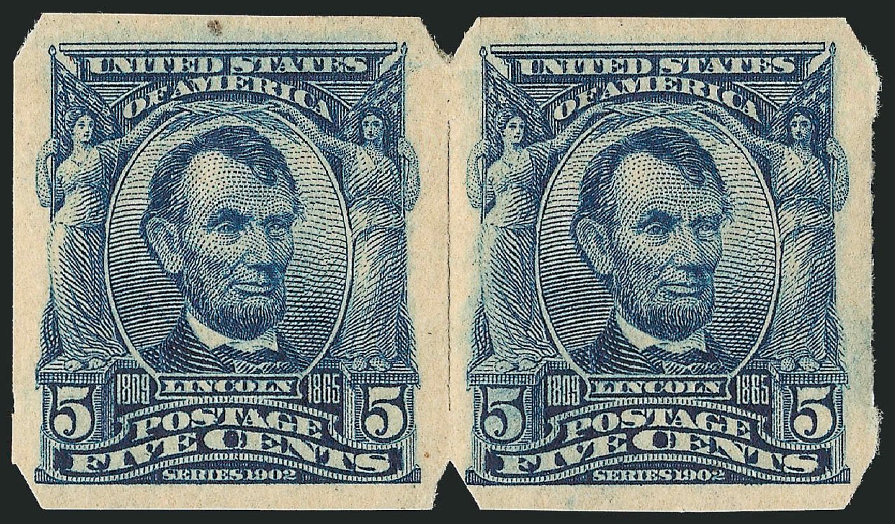 US Stamp Prices Scott Catalog 315 - 5c 1908 Lincoln Imperf. Robert Siegel Auction Galleries, Feb 2015, Sale 1093, Lot 46