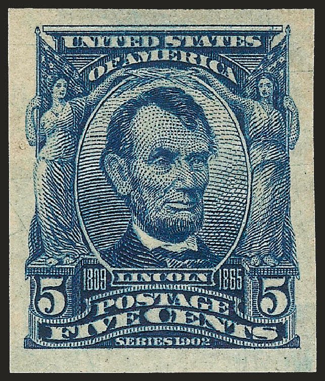 Value of US Stamp Scott Cat. #315: 1908 5c Lincoln Imperf. Robert Siegel Auction Galleries, Apr 2010, Sale 984, Lot 776