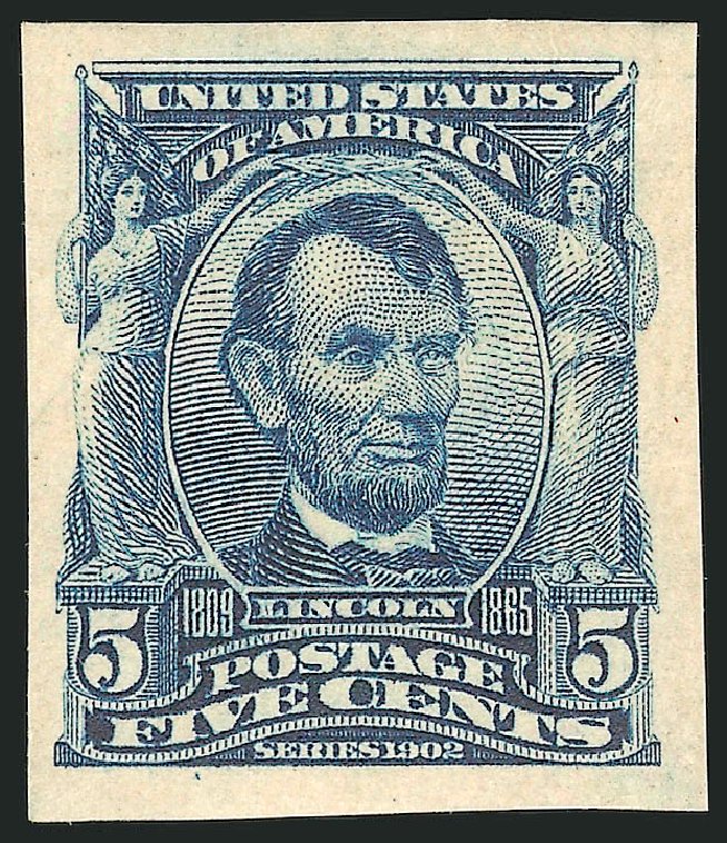 Costs of US Stamp Scott Cat. # 315 - 1908 5c Lincoln Imperf. Robert Siegel Auction Galleries, Jun 2010, Sale 992, Lot 2416