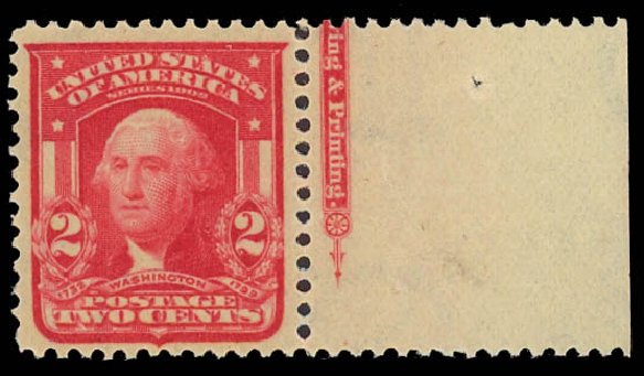 Prices of US Stamps Scott Catalogue 319: 1903 2c Washington. Daniel Kelleher Auctions, Jun 2012, Sale 630, Lot 1728