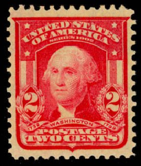 US Stamps Price Scott Cat. 319: 2c 1903 Washington. Daniel Kelleher Auctions, Mar 2013, Sale 635, Lot 428
