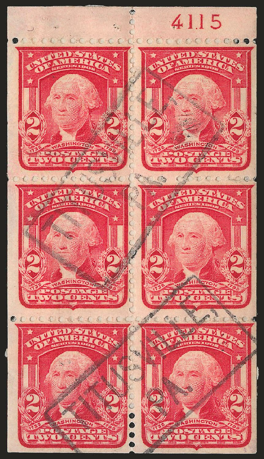 US Stamps Values Scott Catalogue #319 - 1903 2c Washington. Robert Siegel Auction Galleries, Jun 2010, Sale 991, Lot 1111