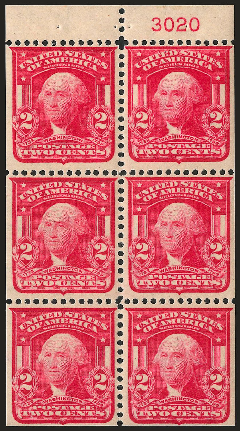 US Stamp Values Scott Catalogue 319: 1903 2c Washington. Robert Siegel Auction Galleries, Jun 2010, Sale 991, Lot 1094