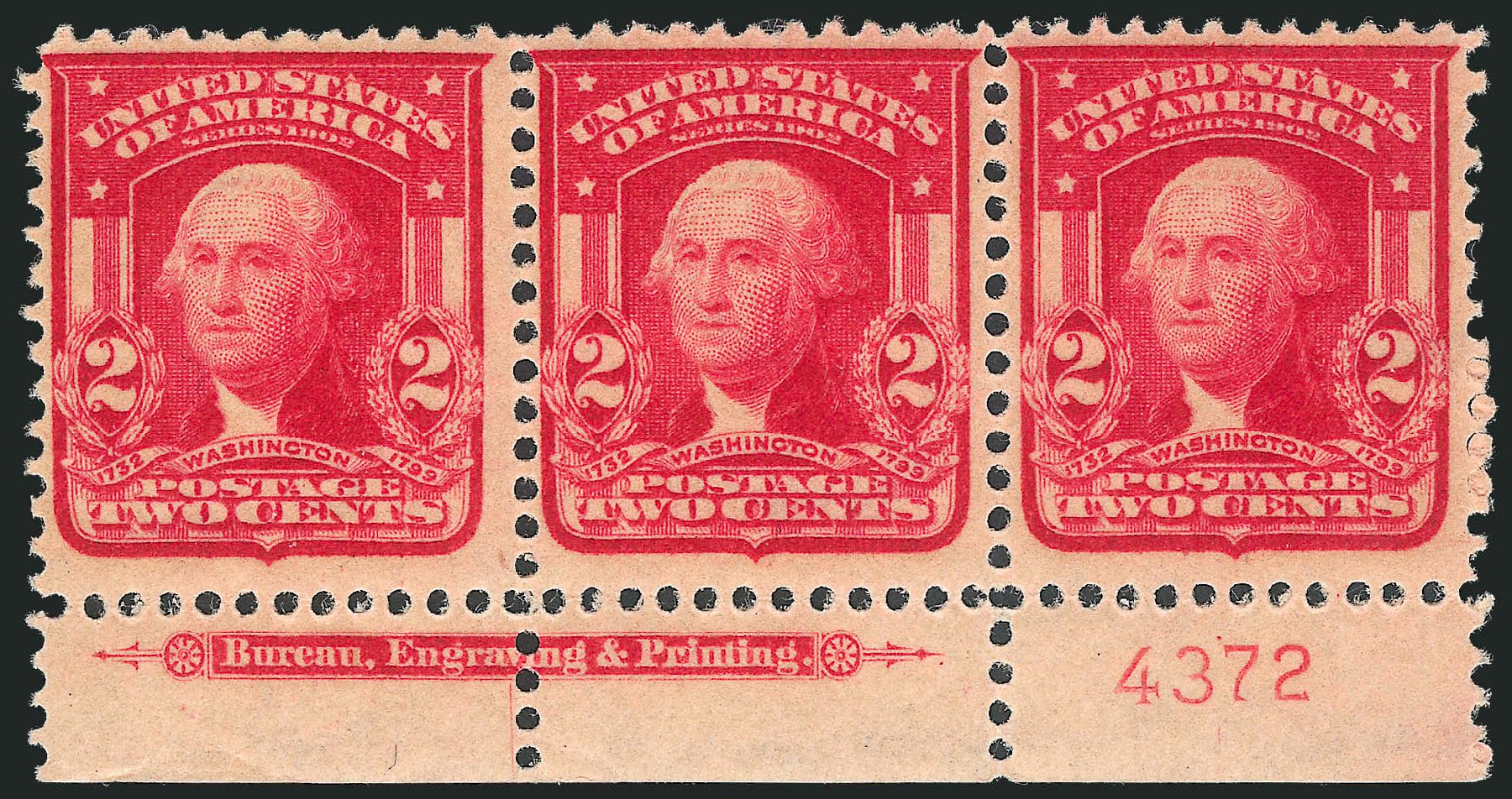 Values of US Stamps Scott #319: 1903 2c Washington. Robert Siegel Auction Galleries, Jun 2011, Sale 1011, Lot 686