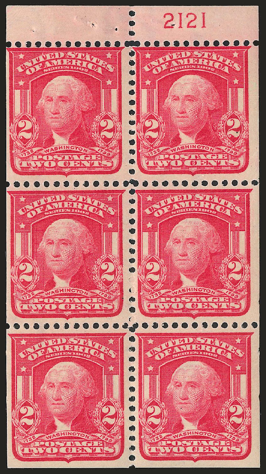 US Stamps Prices Scott Catalog 319: 2c 1903 Washington. Robert Siegel Auction Galleries, Jun 2010, Sale 991, Lot 1086