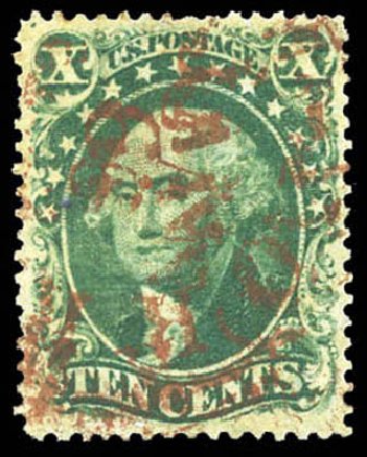 Cost of US Stamp Scott Catalogue #32: 10c 1857 Washington. Matthew Bennett International, Mar 2011, Sale 337, Lot 2488