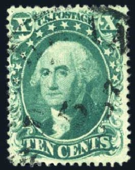 Prices of US Stamp Scott Catalogue 32: 1857 10c Washington. Harmer-Schau Auction Galleries, Jun 2008, Sale 78, Lot 1278