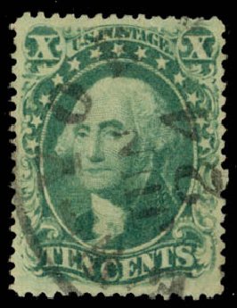 US Stamp Price Scott Catalogue # 32 - 1857 10c Washington. Daniel Kelleher Auctions, May 2014, Sale 652, Lot 118
