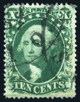 Value of US Stamps Scott #32 - 10c 1857 Washington. Harmer-Schau Auction Galleries, Jun 2008, Sale 78, Lot 1279