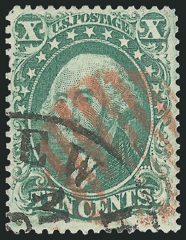 Cost of US Stamps Scott Catalog # 32 - 1857 10c Washington. Robert Siegel Auction Galleries, Oct 2008, Sale 963, Lot 379