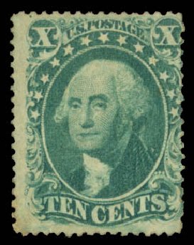 Prices of US Stamps Scott Catalogue #32 - 10c 1857 Washington. Daniel Kelleher Auctions, May 2015, Sale 669, Lot 2460