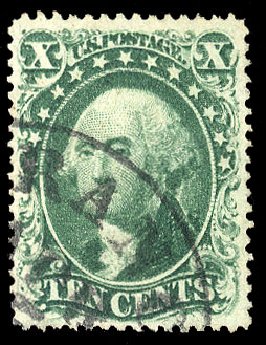 Cost of US Stamps Scott 32: 10c 1857 Washington. Cherrystone Auctions, Apr 2010, Sale 201004, Lot 74