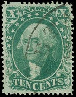 US Stamps Values Scott Catalog # 32 - 10c 1857 Washington. H.R. Harmer, Jun 2015, Sale 3007, Lot 3124