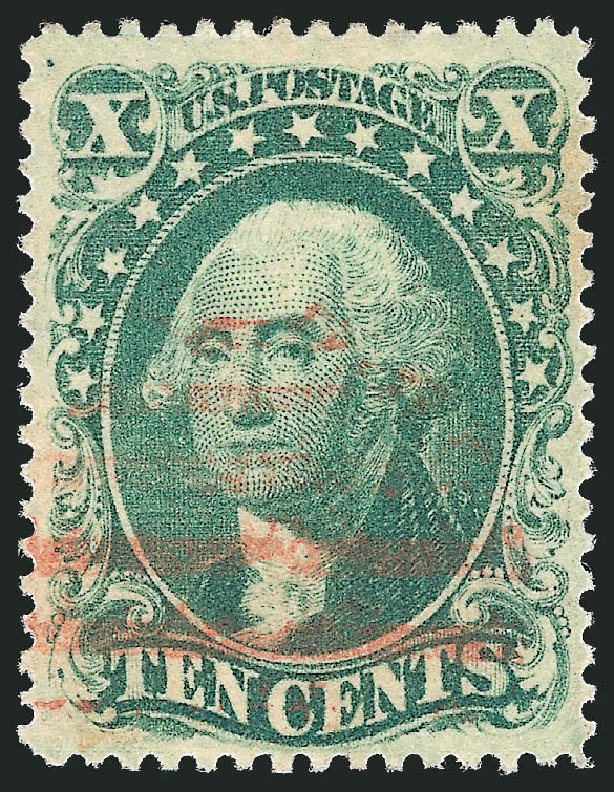 US Stamps Prices Scott Catalogue #32 - 10c 1857 Washington. Robert Siegel Auction Galleries, Oct 2010, Sale 997, Lot 5274