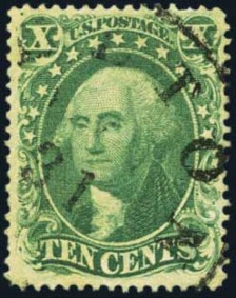 Cost of US Stamp Scott Catalog 32 - 1857 10c Washington. Harmer-Schau Auction Galleries, Aug 2012, Sale 94, Lot 1055