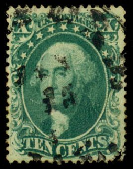 US Stamps Value Scott Cat. 32 - 10c 1857 Washington. Daniel Kelleher Auctions, Mar 2014, Sale 648, Lot 2025
