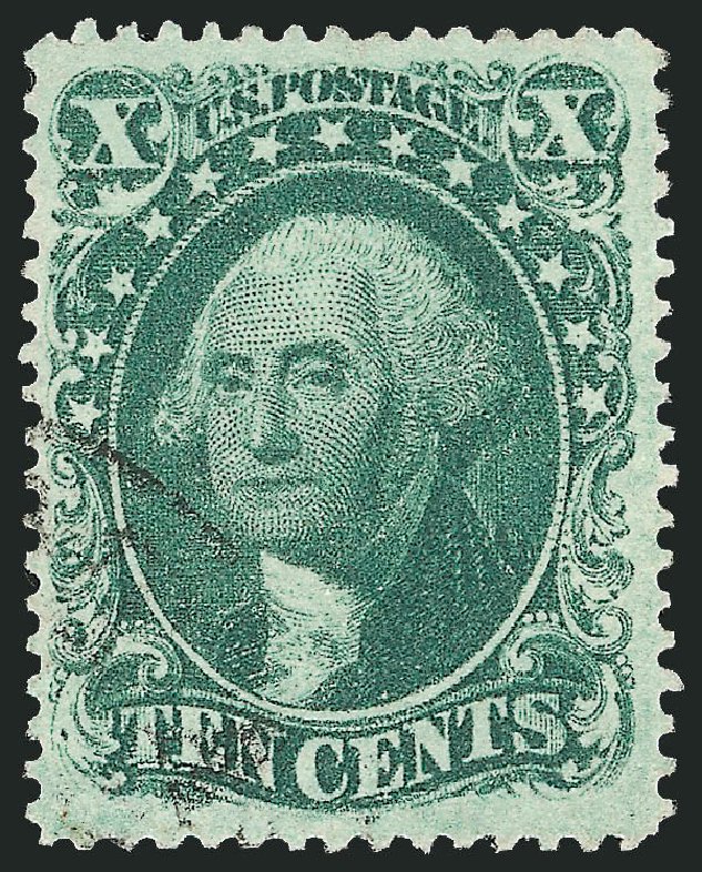 US Stamps Value Scott #32 - 1857 10c Washington. Robert Siegel Auction Galleries, Oct 2008, Sale 963, Lot 375