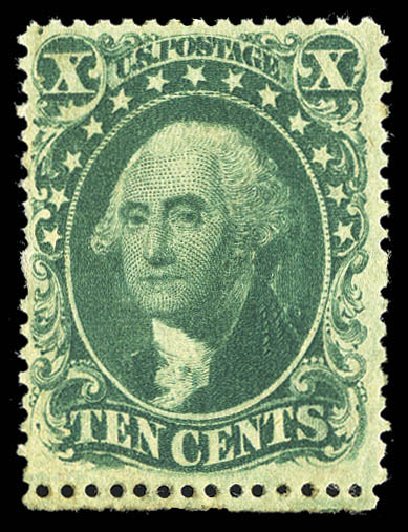 US Stamps Value Scott # 32: 10c 1857 Washington. Matthew Bennett International, Sep 2012, Sale 345, Lot 62