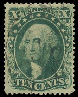 Cost of US Stamp Scott Catalog # 32 - 10c 1857 Washington. Daniel Kelleher Auctions, Jun 2012, Sale 630, Lot 1252
