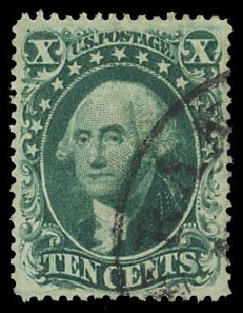 Price of US Stamp Scott #32: 10c 1857 Washington. Daniel Kelleher Auctions, Jul 2011, Sale 625, Lot 693