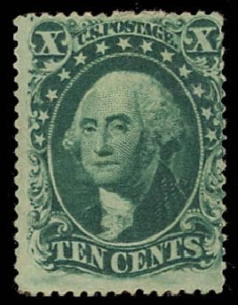 US Stamp Values Scott Cat. # 32 - 10c 1857 Washington. Daniel Kelleher Auctions, Aug 2012, Sale 631, Lot 733