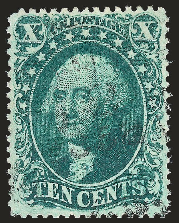 US Stamp Values Scott Catalog # 32 - 1857 10c Washington. Robert Siegel Auction Galleries, Jun 2010, Sale 992, Lot 2093