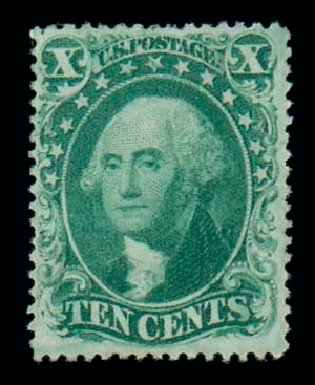 US Stamps Prices Scott Catalog 32: 10c 1857 Washington. Matthew Bennett International, Dec 2007, Sale 325, Lot 1466