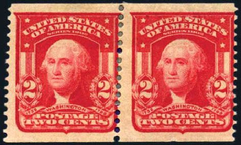 US Stamp Prices Scott Catalog #320 - 2c 1906 Washington Imperf. Harmer-Schau Auction Galleries, Aug 2011, Sale 90, Lot 1867