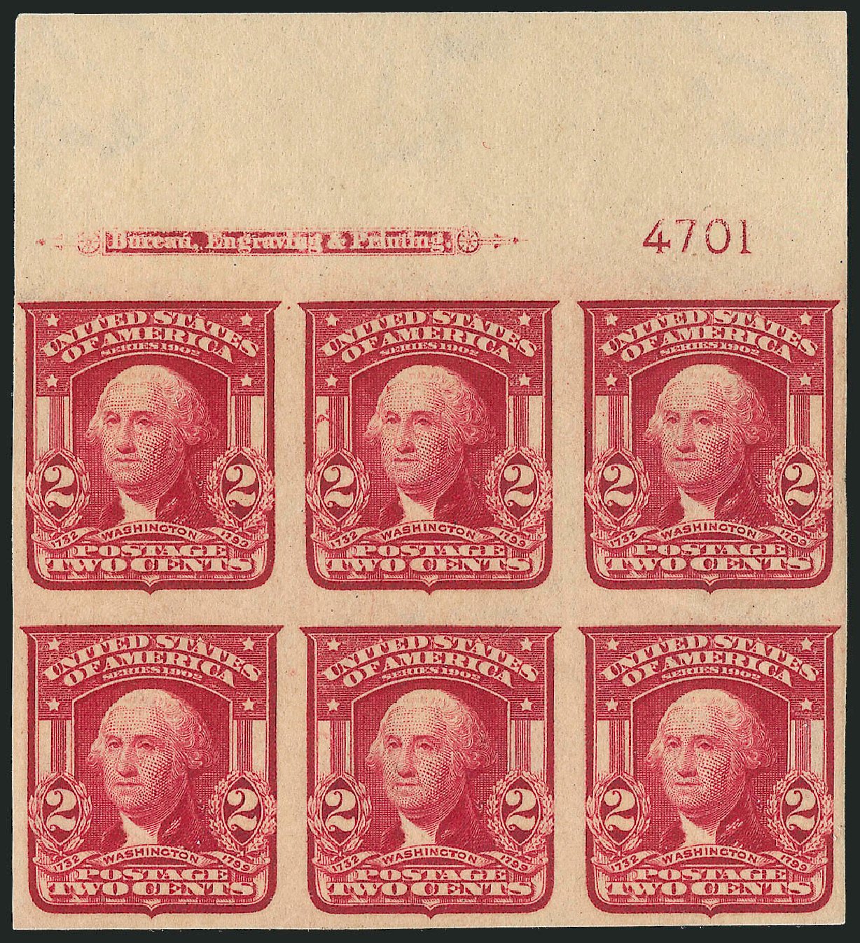 Prices of US Stamp Scott 320: 1906 2c Washington Imperf. Robert Siegel Auction Galleries, Oct 2011, Sale 1014, Lot 1747