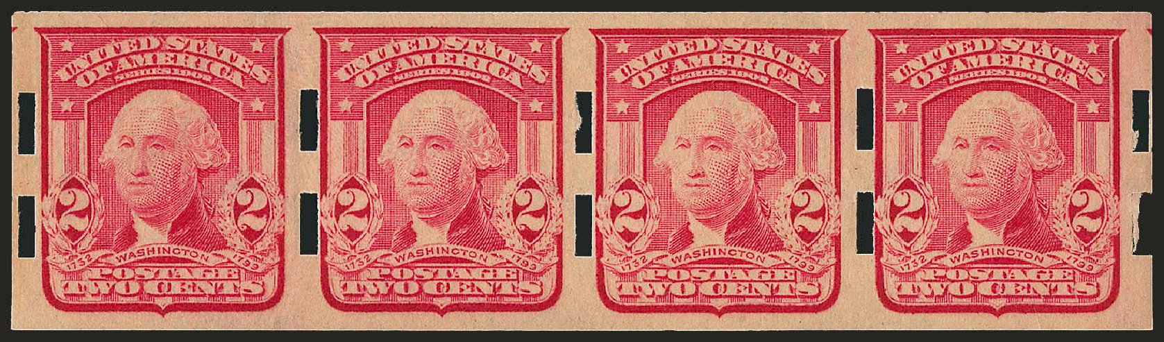 Values of US Stamps Scott 320 - 2c 1906 Washington Imperf. Robert Siegel Auction Galleries, Dec 2008, Sale 967, Lot 4597