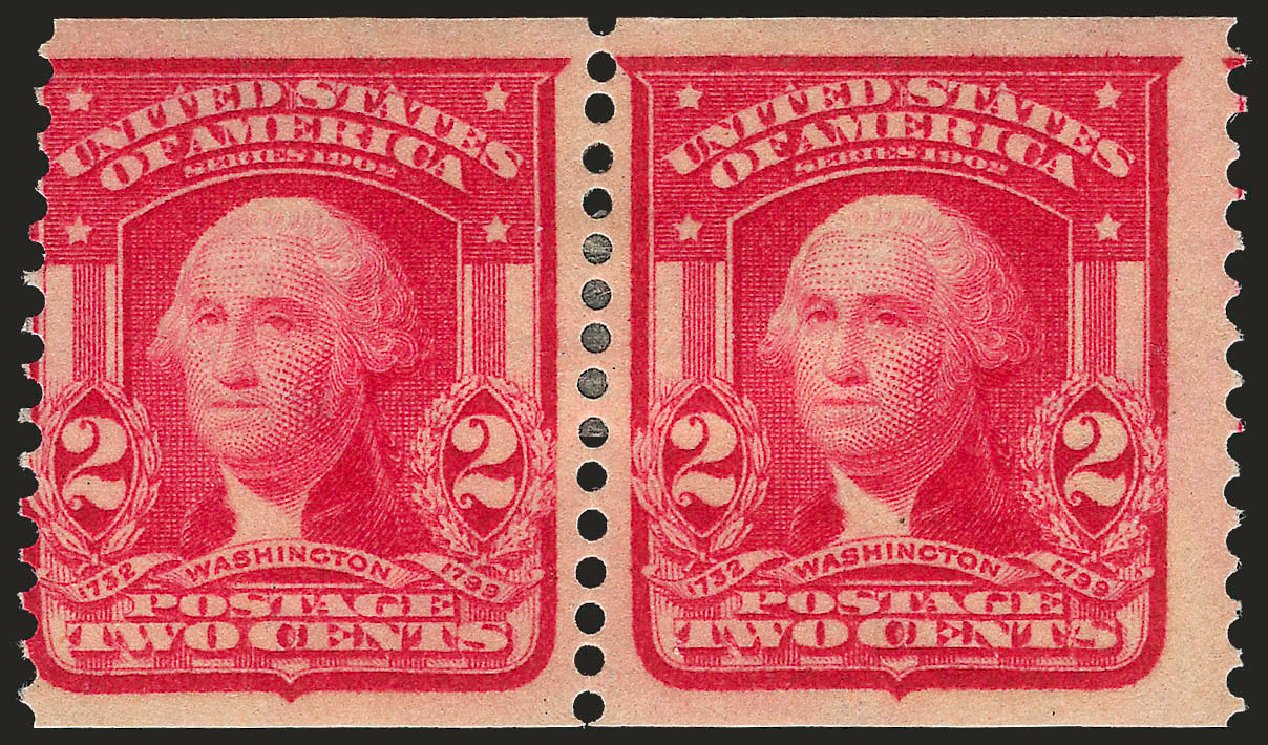 US Stamps Values Scott Catalogue #320: 2c 1906 Washington Imperf. Robert Siegel Auction Galleries, Dec 2009, Sale 982, Lot 5707