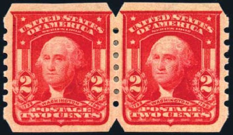 Cost of US Stamps Scott Catalogue # 320: 1906 2c Washington Imperf. Harmer-Schau Auction Galleries, Aug 2011, Sale 90, Lot 1898
