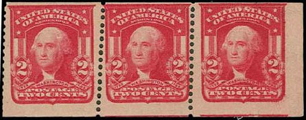 US Stamp Price Scott Catalogue 320: 1906 2c Washington Imperf. H.R. Harmer, Nov 2013, Sale 3004, Lot 1228