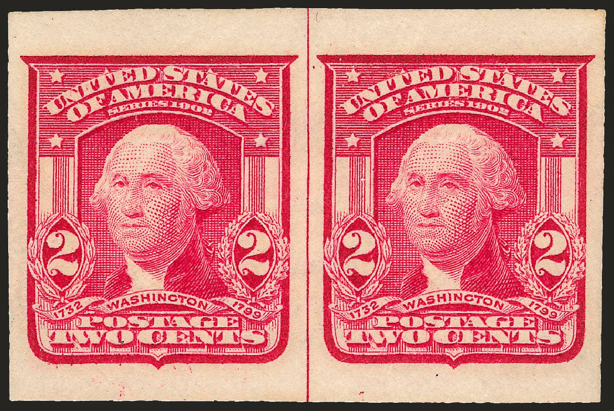 US Stamps Values Scott Catalog #320 - 2c 1906 Washington Imperf. Robert Siegel Auction Galleries, Sep 2009, Sale 968B, Lot 410
