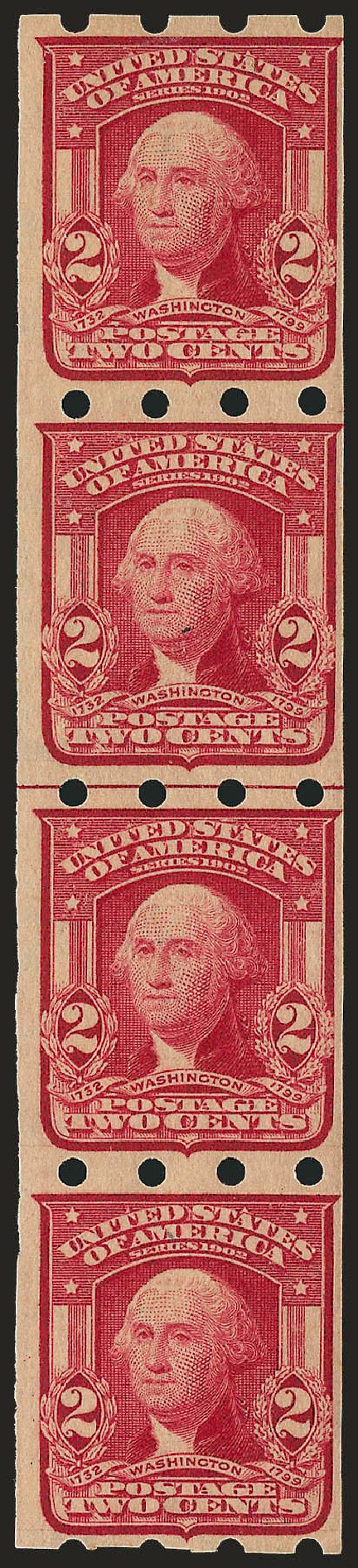 US Stamp Values Scott Catalog 320 - 2c 1906 Washington Imperf. Robert Siegel Auction Galleries, Sep 2009, Sale 976, Lot 1901